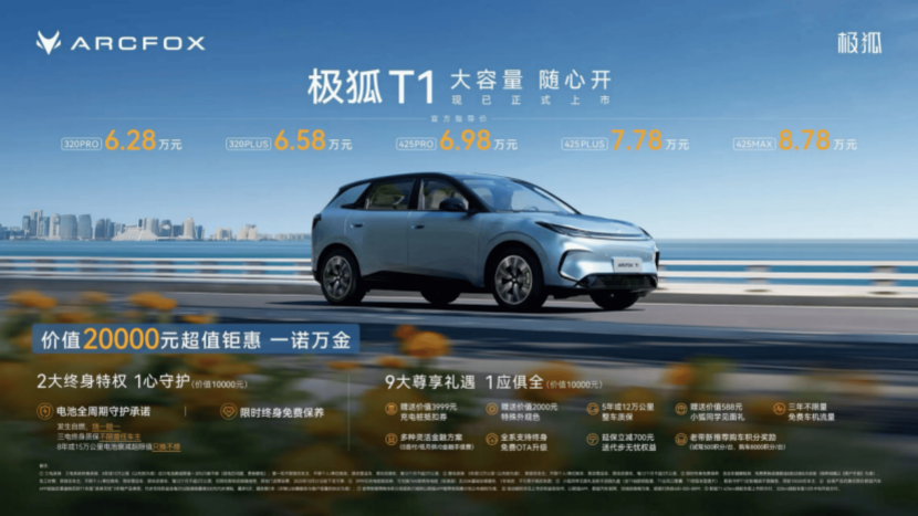 6.28万起！“家庭精品纯电新标杆”极狐T1闪耀上市